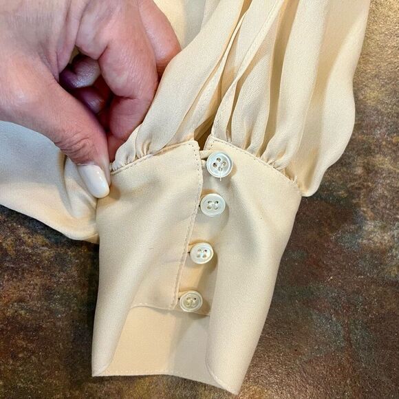 NWT Haute Hippie Bat Wing Embroidery Blouse 100% Silk XS - Picture 12 of 13